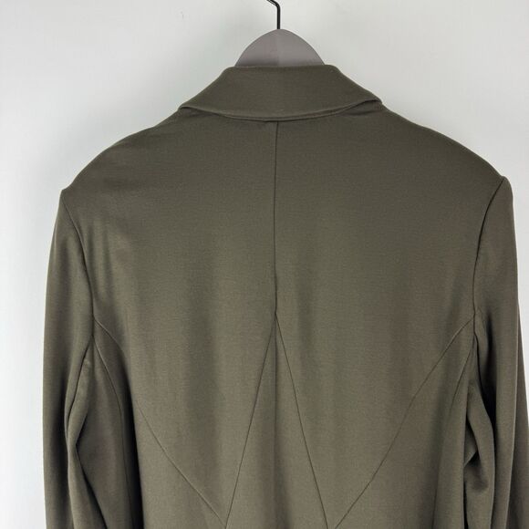 Lane Bryant The Bryant Blazer Size 16 Olive Green Gold Buttons Ponte Jacket - Picture 8 of 16